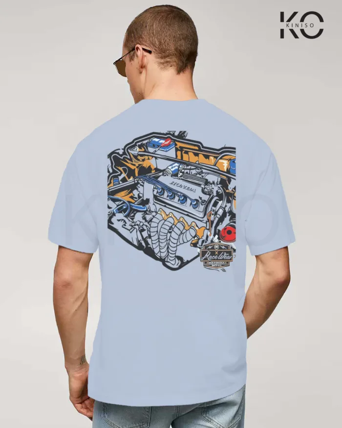 Graphic car t-shirts for men with Honda Car Engine Style Printed - Image 11